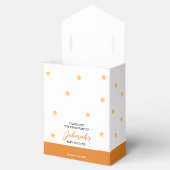 オレンジかわいいキツネベビーシャワーお願いボックス フェイバーボックス (オープン)