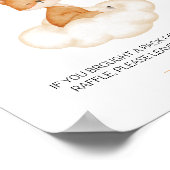 オレンジかわいいキツネ赤ちゃんシャワーおむつラッフルポスター ポスター (角)