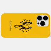 オレンジかわいいシルエット幸せダンサー Case-Mate iPhoneケース (裏面 (横))