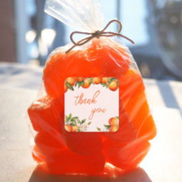 オレンジかわいこちゃんありがとう スクエアシール