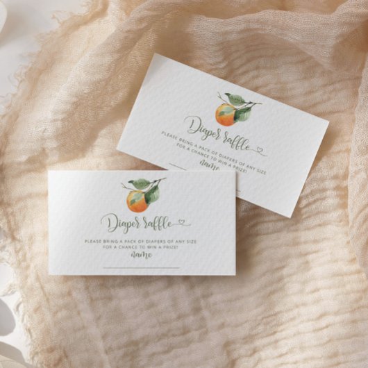 オレンジかわいこちゃんおむつラッフルチケットエンクロージャカード エンクロージャーカード