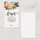 オレンジかわいこちゃんおむつラッフル エンクロージャーカード (正面/裏面)