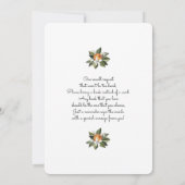 オレンジかわいこちゃんズベビーシャワー 招待状 (裏面)