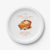 オレンジかわいこちゃんパイパンプキン秋ベビーシャワー ペーパープレート (正面)