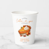 オレンジかわいこちゃんパイパンプキン秋ベビーシャワー 紙コップ (裏面)