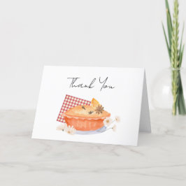 オレンジかわいこちゃんパイフラワー秋ベビーシャワー サンキューカード