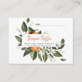 オレンジかわいこちゃんベビーシャワーおむつラッフル エンクロージャーカード (正面)