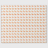 オレンジかわいこちゃんベビーシャワーラッピング紙 ラッピングペーパー (フラット)