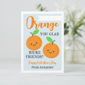 オレンジかわいこちゃん教室バレンタインデーのカード 招待状 (スタンド正面)