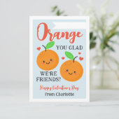 オレンジかわいこちゃん教室バレンタインデーのカード 招待状 (スタンド正面)