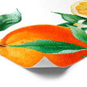 オレンジかわいこちゃん柑橘系ベビーシャワー歓迎サイン ポスター (角)