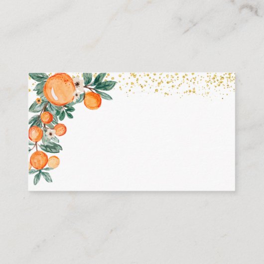 オレンジかわいこちゃん柑橘類詳細エンクロージャカード エンクロージャーカード (裏面)