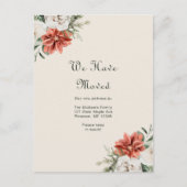 オレンジかわいらし色のフローラと緑が移動 ポストカード (正面)