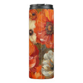 オレンジかわいらし色の秋ポピーの花の色合い タンブラー (裏面)