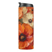 オレンジかわいらし色の秋ポピーの花の色合い タンブラー (回転右)