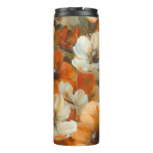 オレンジかわいらし色の秋ポピーの花の色合い タンブラー (裏面)