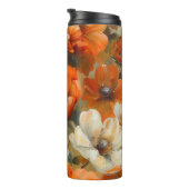 オレンジかわいらし色の秋ポピーの花の色合い タンブラー (回転右)