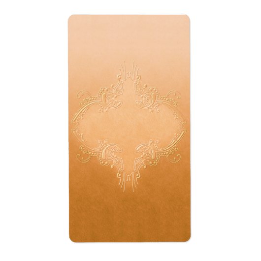 オレンジかわいらし色の薬用ラベル ラベル (正面)