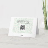 オレンジかわいらし色の赤ゆり花ノートカード カード (裏面)