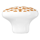 オレンジがかった焦茶色のトレリス セラミックノブ (側面)