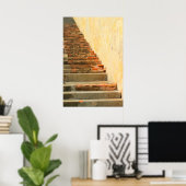 オレンジがこの16世紀の階段のプリントを支配 ポスター (ホームオフィス)