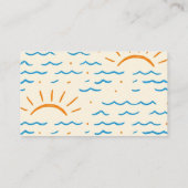 オレンジが印象的な「All I Sea Is Love Coastal Bold Beach」デザイ エンクロージャーカード (裏面)