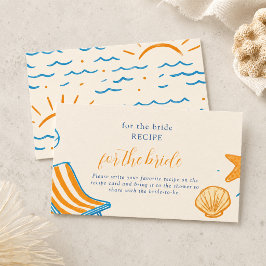 オレンジが印象的な「All I Sea Is Love Coastal Bold Beach」デザイ エンクロージャーカード