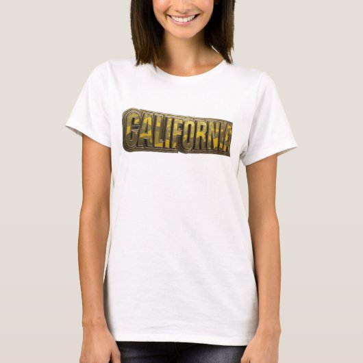オレンジが映えるCALIFORNIAロゴTシャツ Tシャツ (正面)