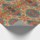オレンジきのこパターン包装紙 ラッピングペーパー (角)