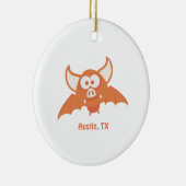 オレンジこうもり – テキサス州オースティン セラミックオーナメント (右)