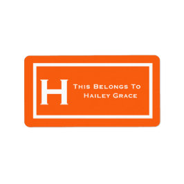 オレンジこれはLabels Camp School Bookに属する ラベル