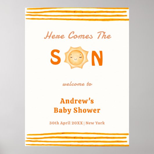 オレンジこ来こThe Son Baby Shower Welcome ポスター (正面)
