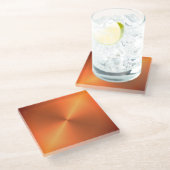 オレンジさび輝き ガラスコースター (アングル)