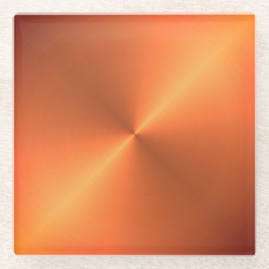 オレンジさび輝き ガラスコースター (正面)