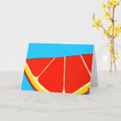 オレンジしぶきの挨拶状 カード (黄色い花)