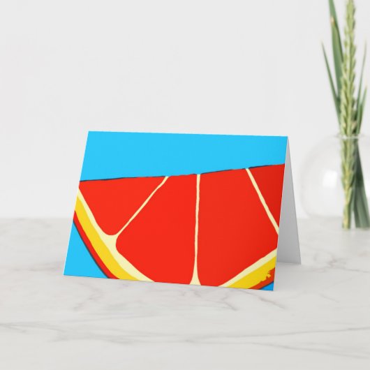 オレンジしぶきの挨拶状 カード (正面)