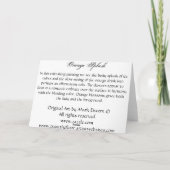 オレンジしぶき カード (裏面)