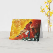 オレンジしぶき カード (黄色い花)