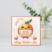 オレンジだよ、友達でよかったね カスタムバレンタイン シーズンカード (スタンド正面)