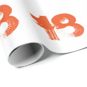 オレンジだれでものための第18誕生日白で ラッピングペーパー (ロールコーナー)