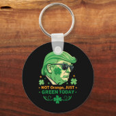 オレンジではなく、ちょうど緑の今日おもしろい- Trump St. キーホルダー (正面)