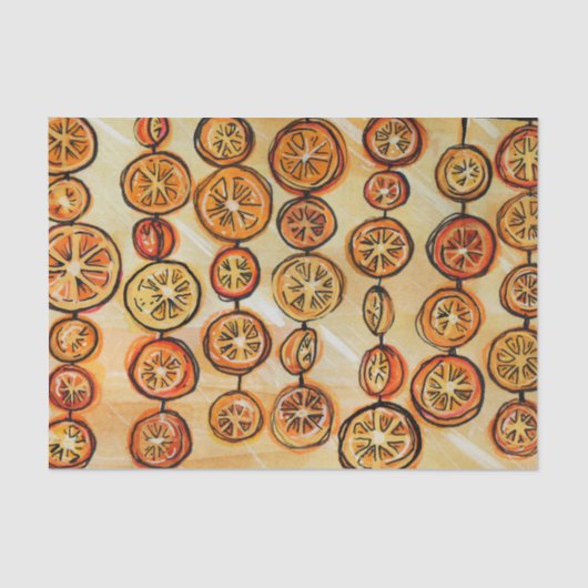 オレンジでよかったオレンジ柄 薄葉紙 (正面)