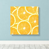 オレンジで包まれたキャンバスプリント キャンバスプリント (インサイチュ (ウッドフロア))