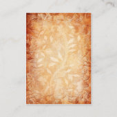 オレンジとアイボリーの花柄の受付案内カード エンクロージャーカード (裏面)