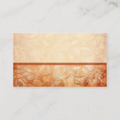 オレンジとアイボリーフローラプレイスカード プレイスカード (裏面)