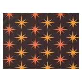 オレンジとアンバースターバストミッドセンチュリーモダン テーブルクロス (正面(横))