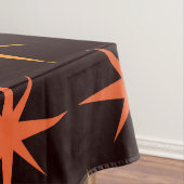 オレンジとアンバースターバストミッドセンチュリーモダン テーブルクロス (インサイチュ)