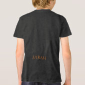 オレンジとイエローのイラストライオン トライブレンドTシャツ (裏面)