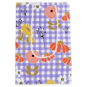 オレンジとイエロードールフラワーミディアム抱き枕 ミディアムペーパーバッグ (裏面)