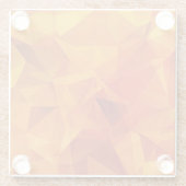 オレンジとオレンジのデザインガラスコースター ガラスコースター (裏面)